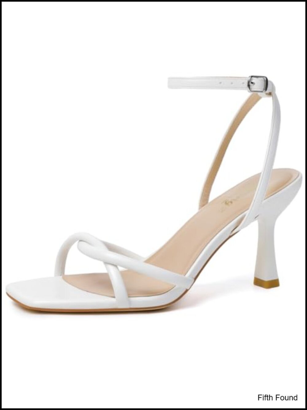 Strappy Kitten Heels Square Open Toe Ankle Strap Lace Up Dress Sandals